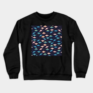 Cute Flying Saucer Pattern Crewneck Sweatshirt